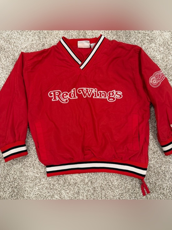 NHL Other - VINTAGE NHL DETROIT RED WINGS Embroidered Youth Windbreaker Jacket